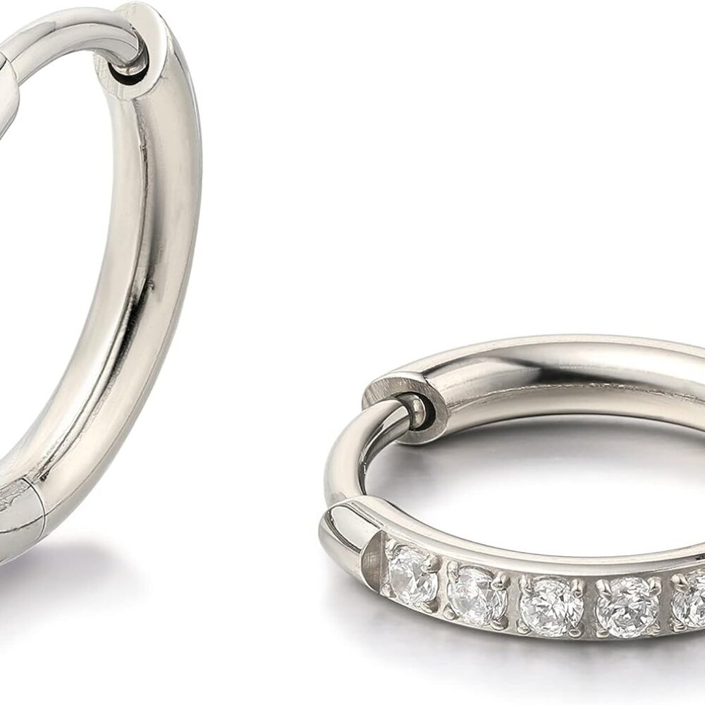 Titanium Earrings Hoops G23 Pure Titanium Small Huggie Earrings Hypoallergenic 1